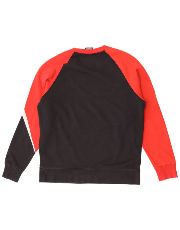 Nike Mens Graphic Sweatshirt Jumper XL Red Colourblock Cotton