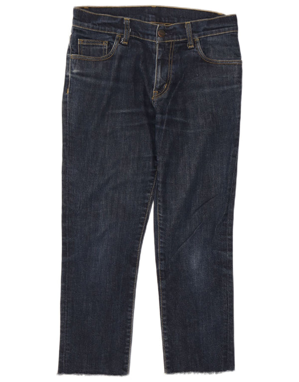 Jeans corti da donna Carhartt W30 L22 cotone blu navy