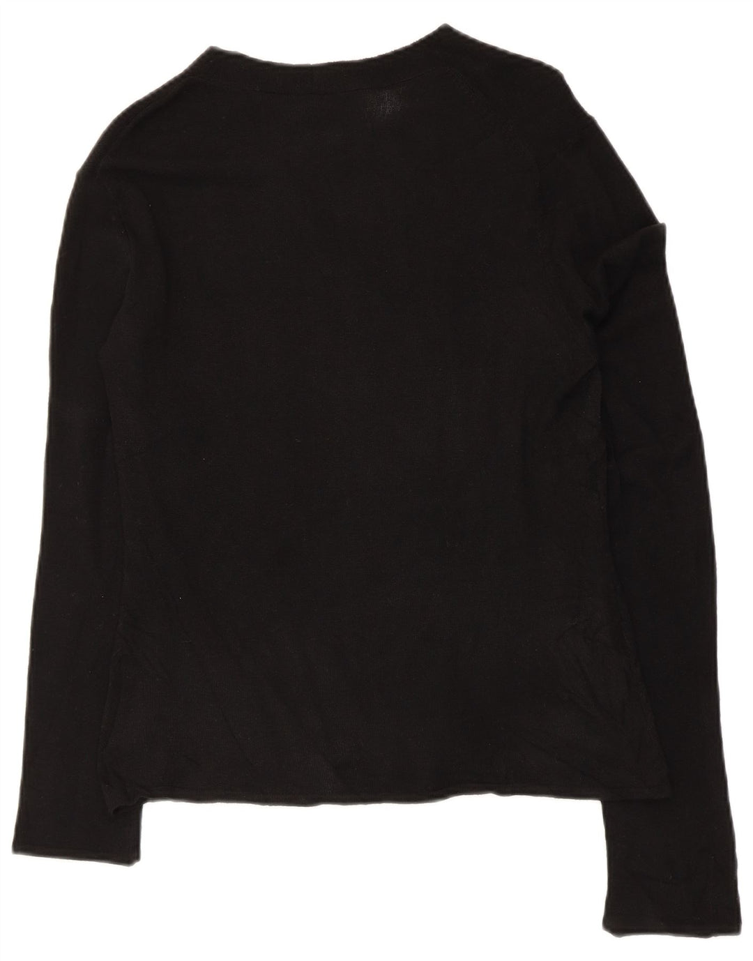Mossimo Top da donna a maniche lunghe UK 14 Large Nero Acrilico