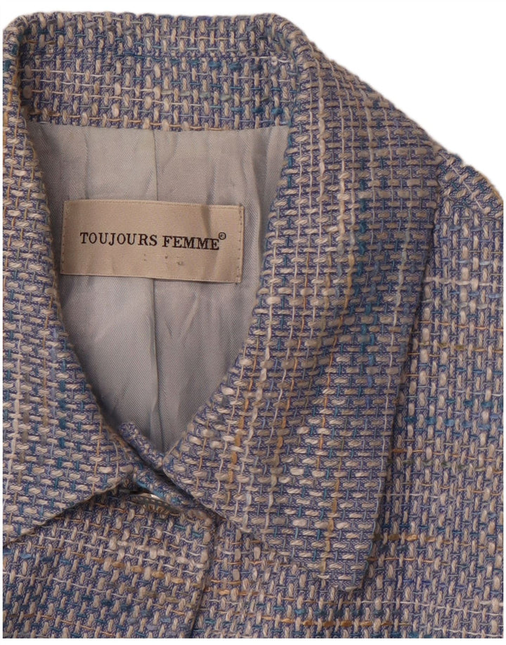 TOUJOURS Damen-Blazerjacke mit 5 Knöpfen, Gr. 10, Klein, Blau