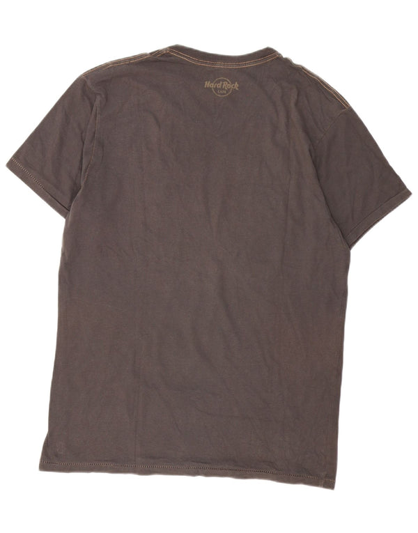 Hard Rock Cafe Herre Hollywood Grafisk T-Shirt Top Medium Grå Bomuld