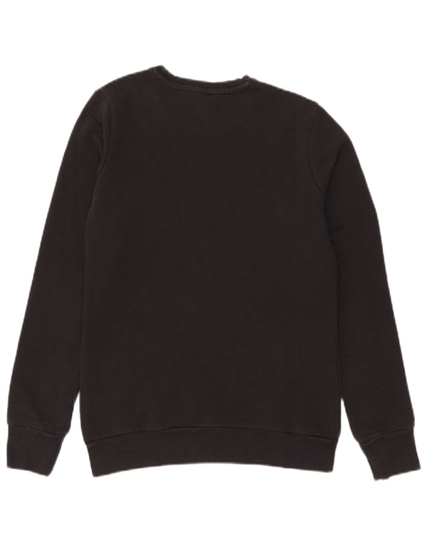 Adidas Boys Graphic Sweatshirt Jumper 14-15 Years XL Black Cotton