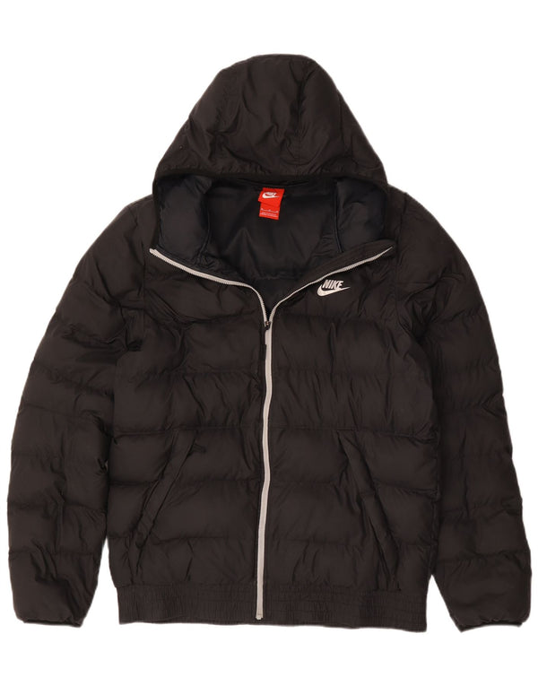 Nike Herren-Jacke mit Kapuze, gepolstert, Größe 38, Schwarz