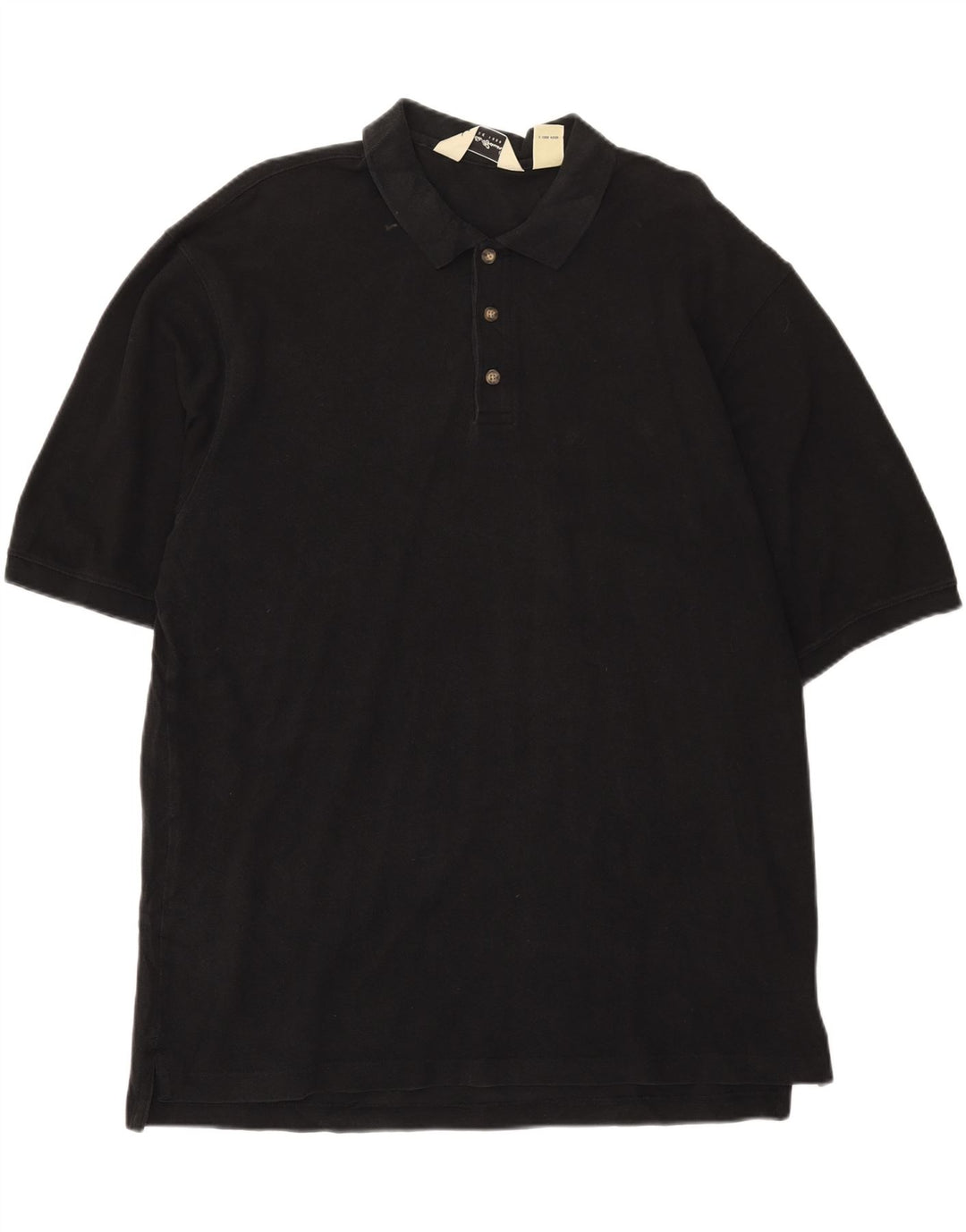 EDDIE BAUER Mens Polo Shirt Large Black Cotton Vintage Eddie Bauer and Second-Hand Eddie Bauer from Messina Hembry 