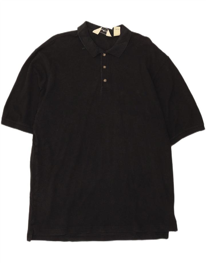 EDDIE BAUER Mens Polo Shirt Large Black Cotton Vintage Eddie Bauer and Second-Hand Eddie Bauer from Messina Hembry 