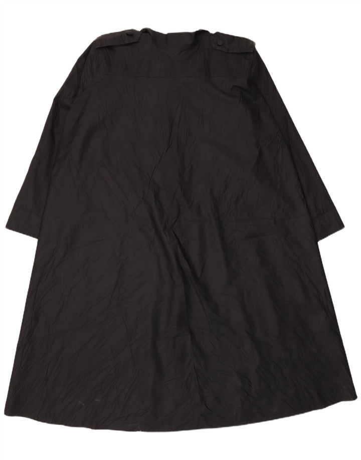 Vintage Mens Trench Coat UK 14 Medium Black