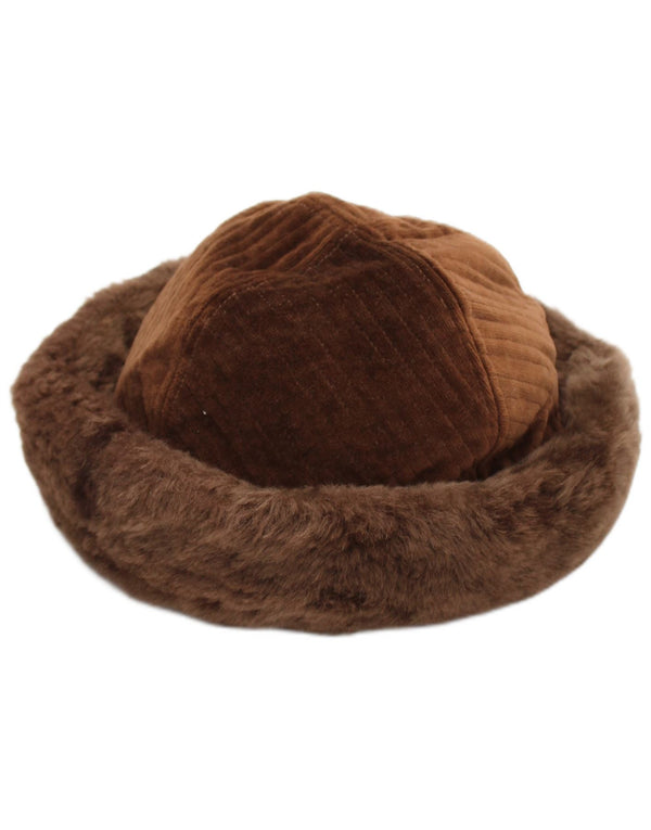 vintage Womens Corduroy Bucket Hat Grand Brun