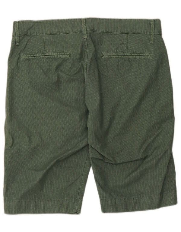 Coveri Mens Chino Shorts IT 48 Medium W32 Green Cotton