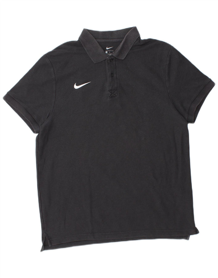 NIKE Poloshirt til mænd, stor sort bomuld