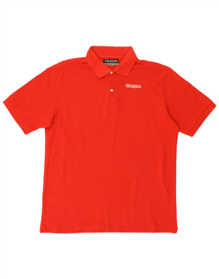 Kappa Mens Polo Shirt Large Red Cotton