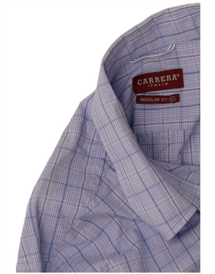 Carrera Mens Regular Fit Shirt XL Blue Check