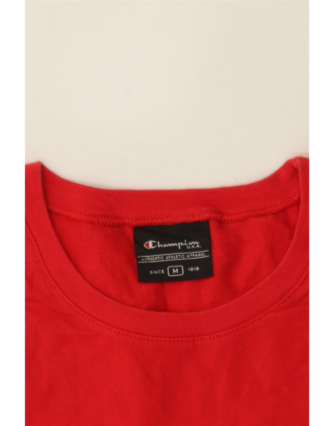 CHAMPION Womens Graphic T-Shirt Top UK 12 Medium Red Vintage Champion and Second-Hand Champion from Messina Hembry 