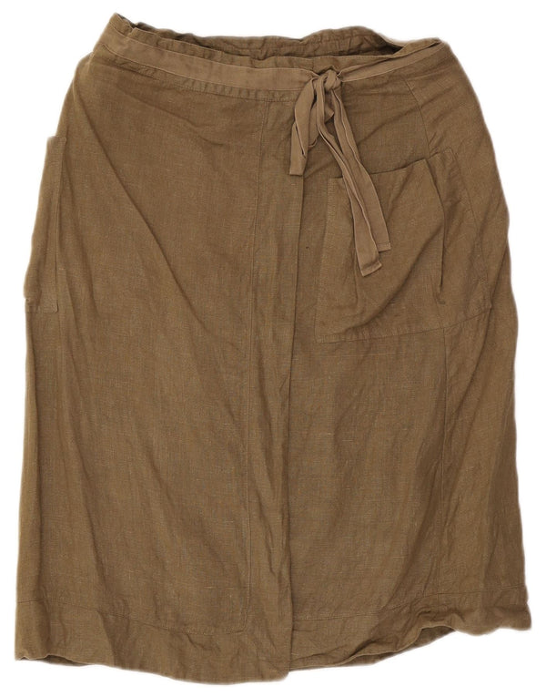 Sasha Womens Cargo Skirt UK 12 Medium W29 Khaki Linen