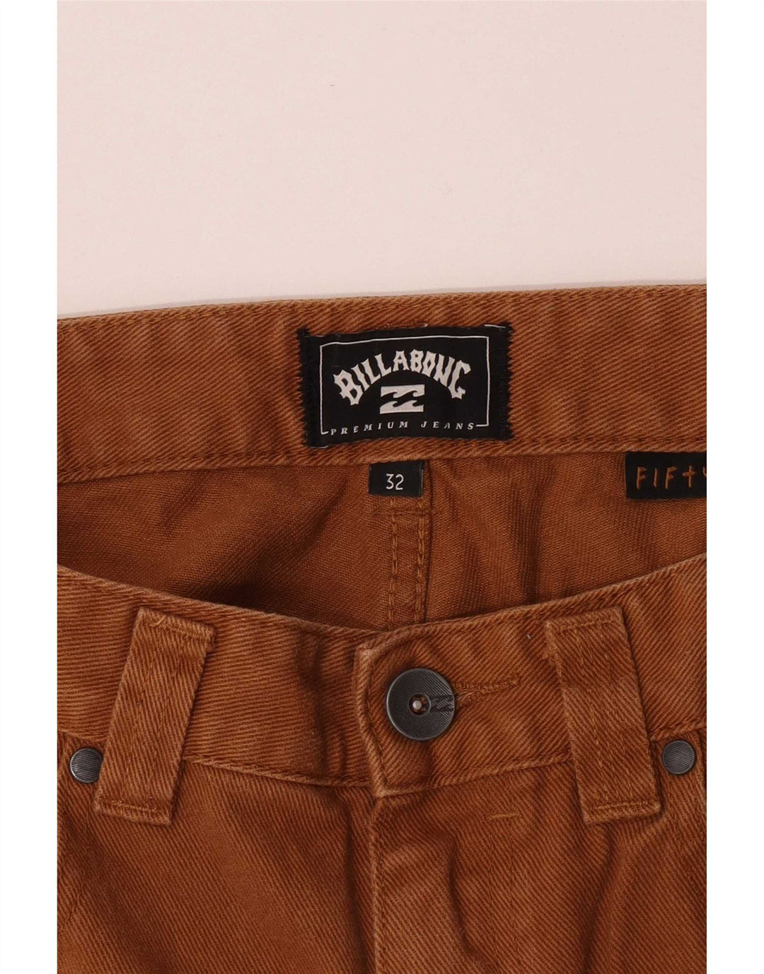 Billabong Mens Regular Straight Jeans W32 L31 Brown Cotton