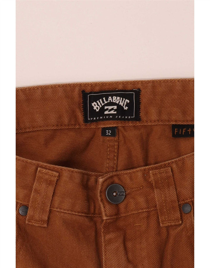Billabong Mens Regular Straight Jeans W32 L31 Brown Cotton