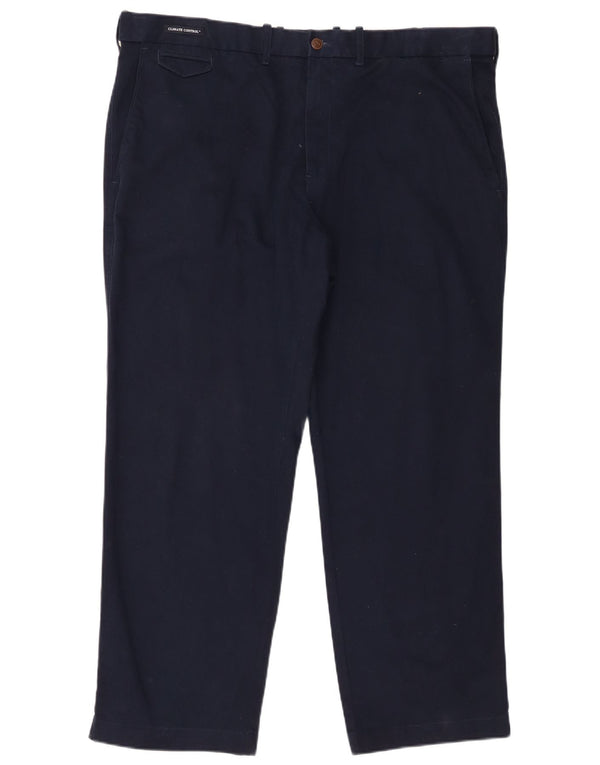 Marks & Spencer Mens Blue Harbour Straight Chino Παντελόνι W42 L29 Navy Blue