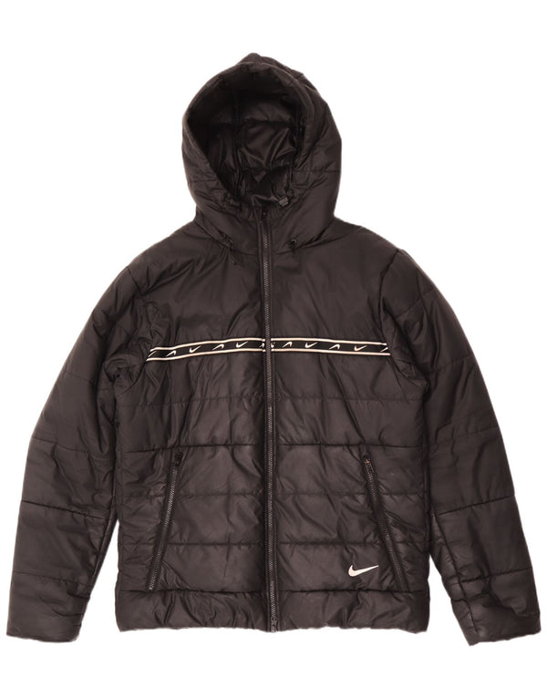 Nike Mens Therma-Fit Graphic Hooded Padded Jacket UK 40 Large Black