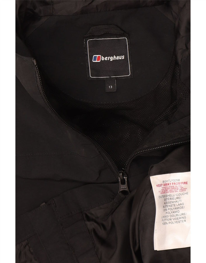 Impermeabile con cappuccio per ragazzi Berghaus 12-13 anni Nero in poliammide