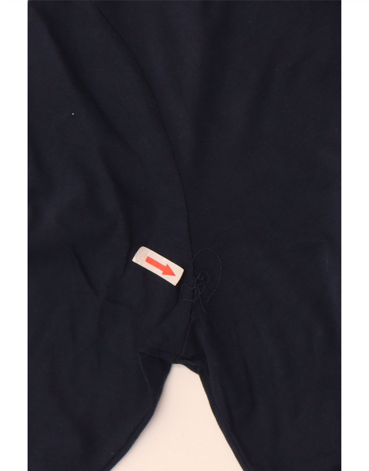All Saints Haut à manches longues pour hommes en coton bleu marine Small