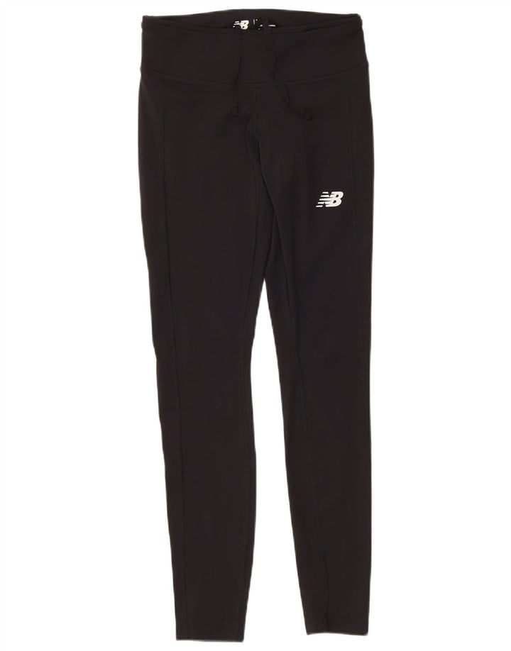NEW BALANCE Womens Leggings UK 4 XS  Black Polyester