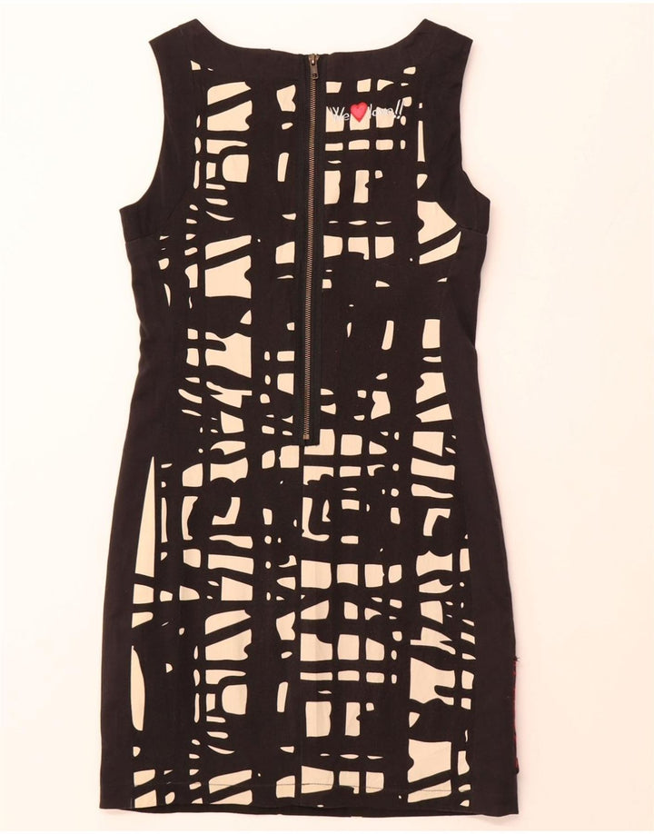 DESIGUAL Womens Abstract Pattern Sheath Dress EU 38 Medium Black