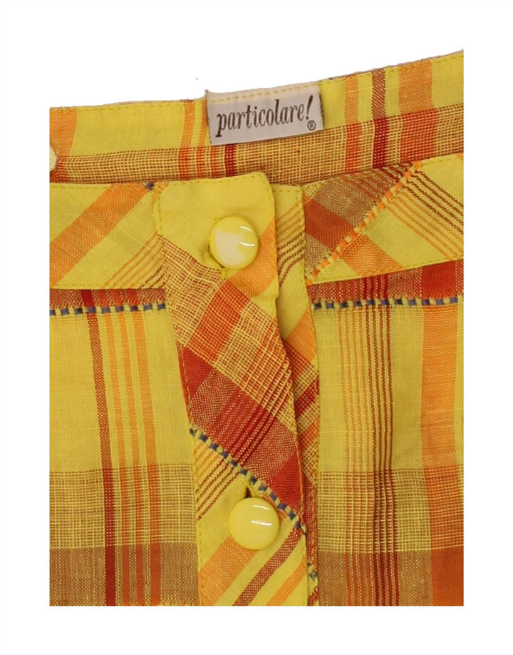 VINTAGE Womens Shift Dress UK 16 Large Yellow Check Vintage Vintage and Second-Hand Vintage from Messina Hembry 