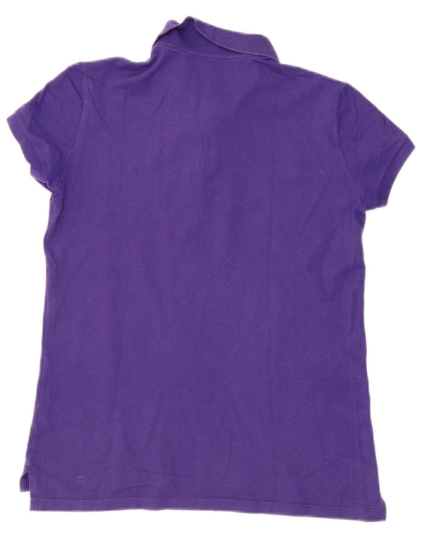 Lacoste Womens Polo Shirt Size 42 Large Purple Cotton