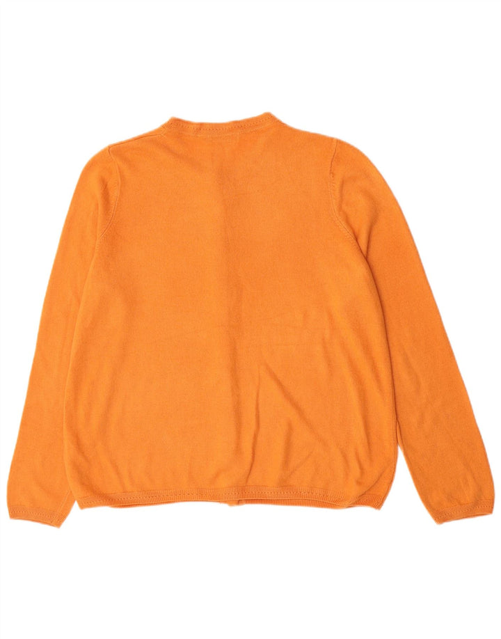 Marks & Spencer Womens Oversized Cardigan Sweater UK 16 Large Orange