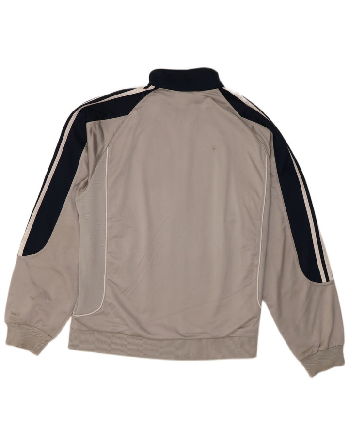 Adidas Mens Tracksuit Top Jacket UK 42/44 Large Grey Colourblock Polyester