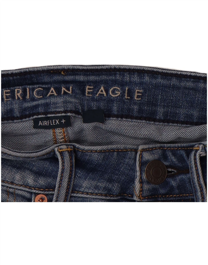 AMERICAN EAGLE Womens Airflex Distressed Straight Jeans W28 L28  Blue