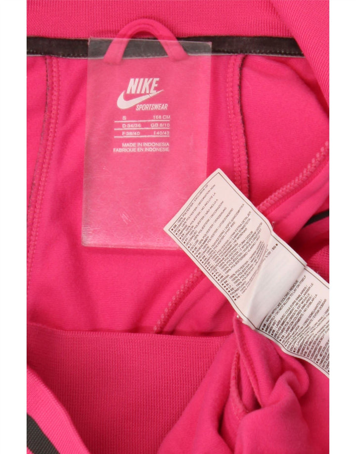Nike Chaqueta de chándal para mujer UK 8/10 Small Pink Colourblock Poliéster