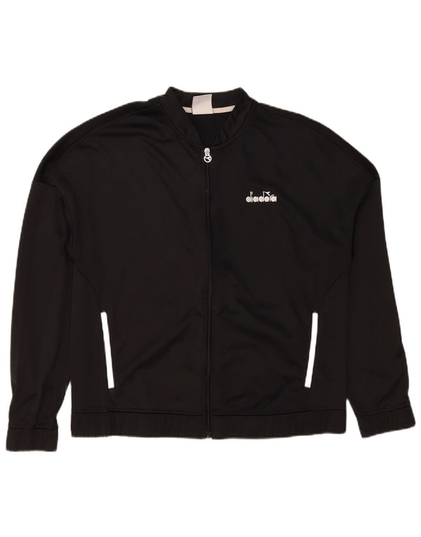 Diadora Veste de survêtement pour garçon 15-16 ans Grand Noir Polyester