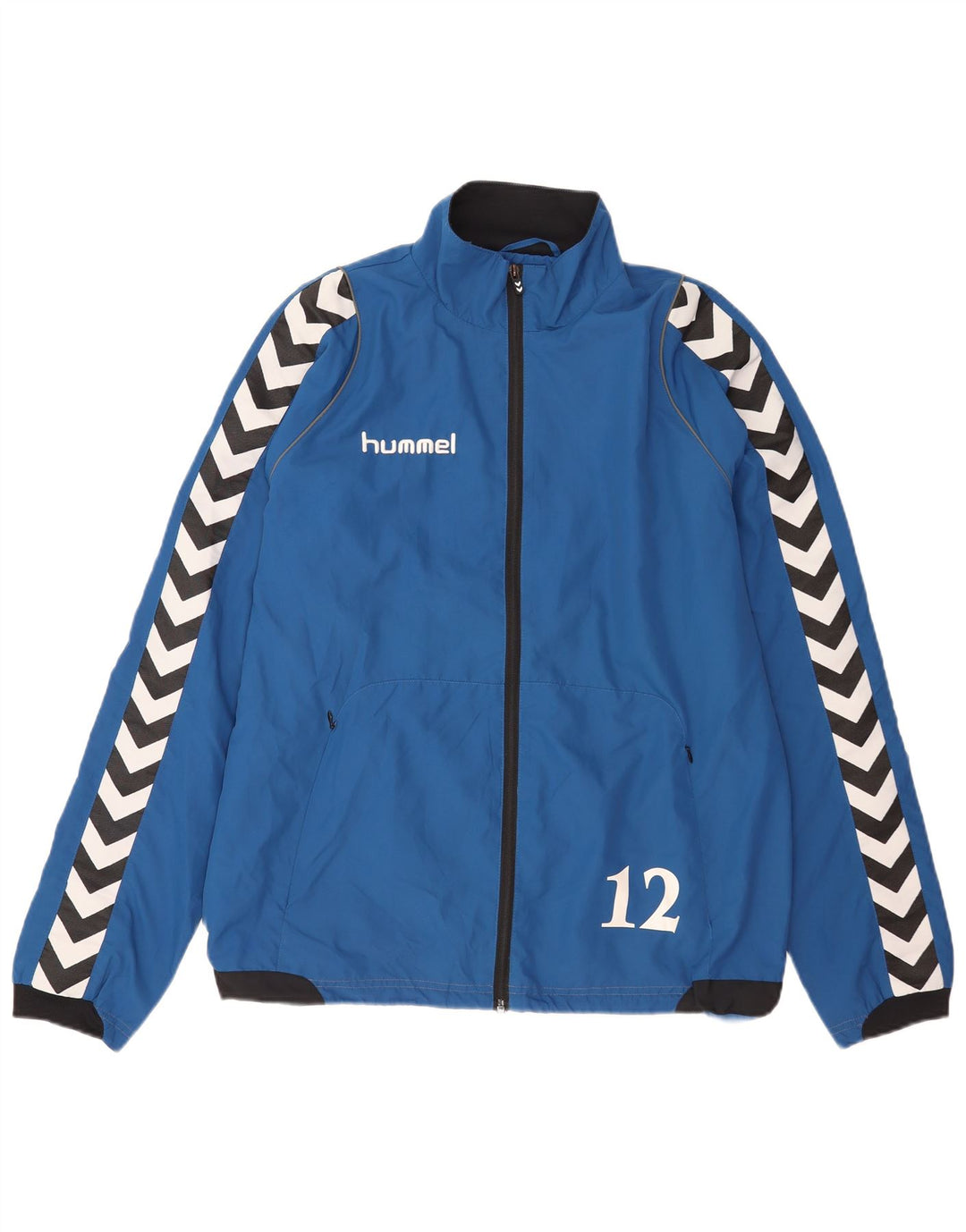 Hummel Herre grafisk træningsdragt Topjakke Medium Blue Colourblock Polyester