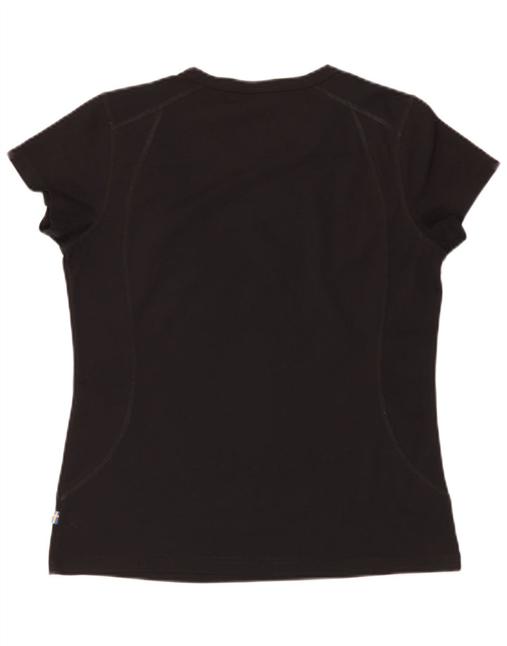 Fjall Raven Womens T-Shirt Top UK 14 Medium Black Polyester