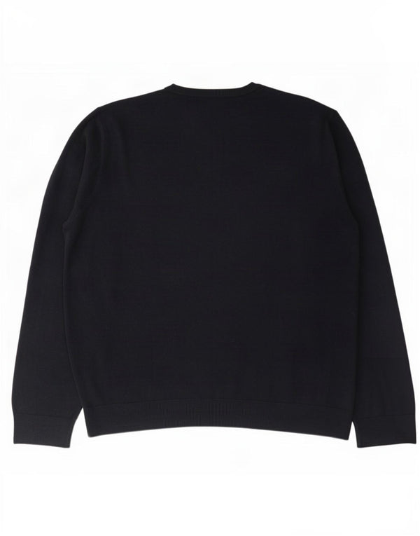 Marks & Spencer Herretrøje med rund hals 3XL marineblå akryl