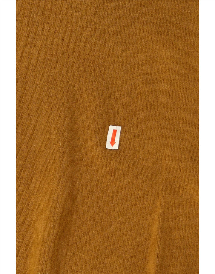 Zara Mens Crew Neck Jumper Sweater Medium Yellow Viscose