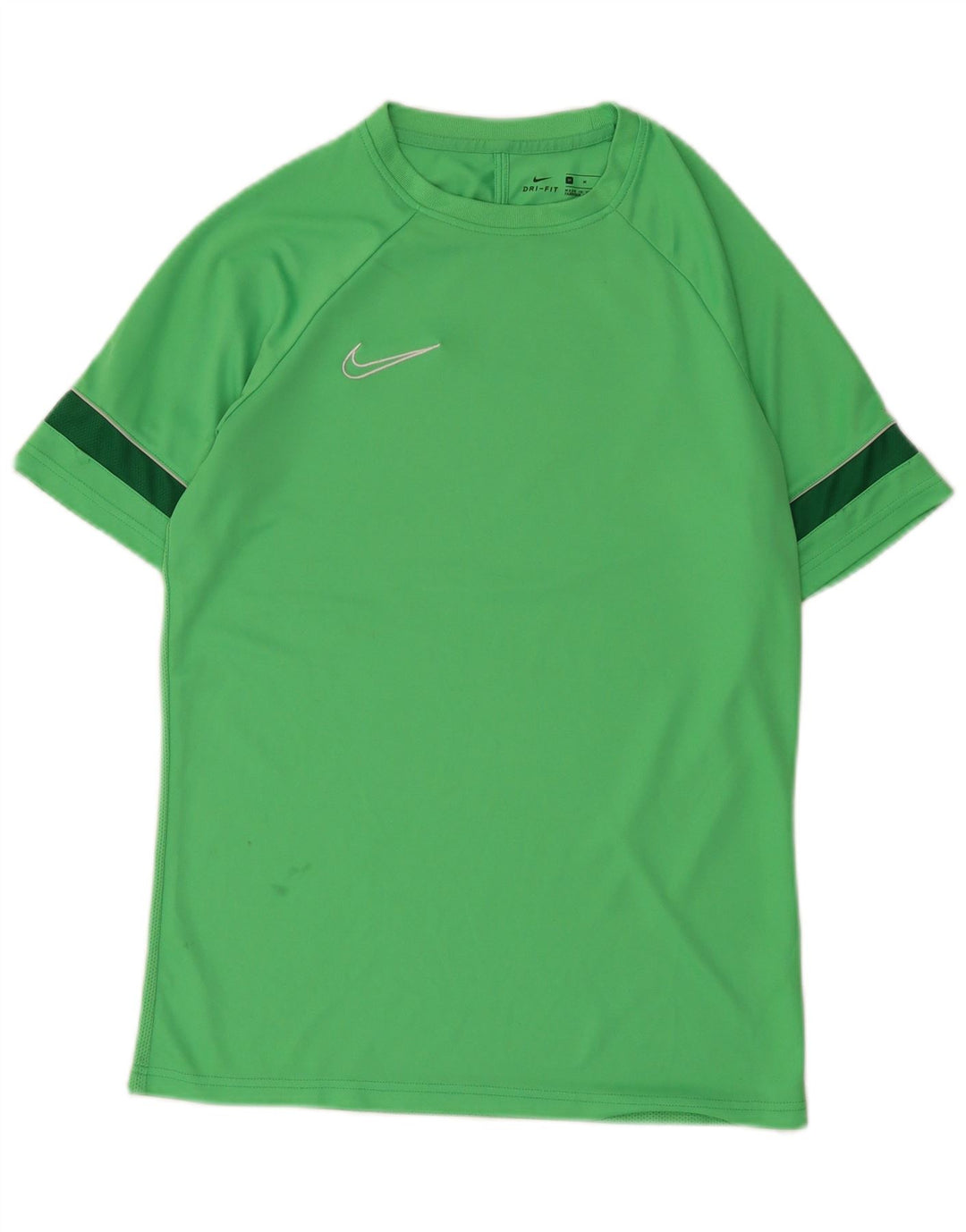 Nike Mens Dri Fit T-Shirt Top Medium Green Colourblock Polyester