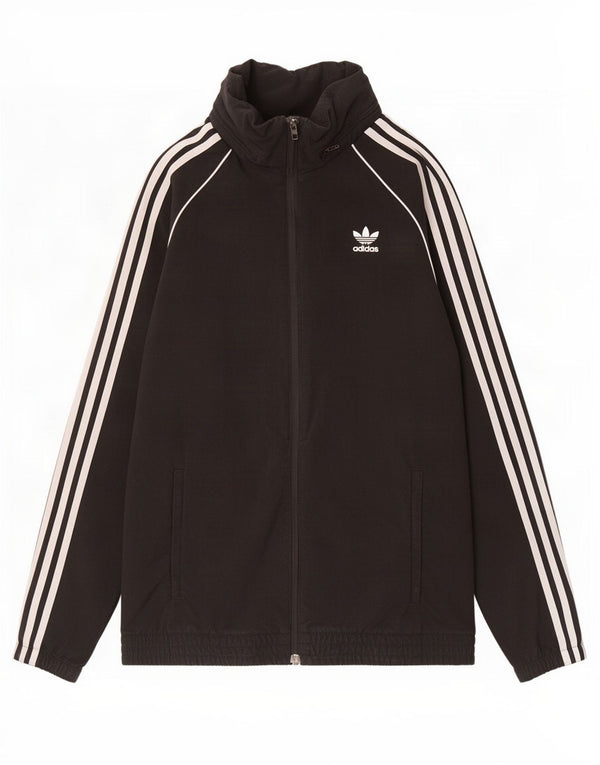 Giacca da ginnastica da uomo con cappuccio Adidas, media, in nylon nero