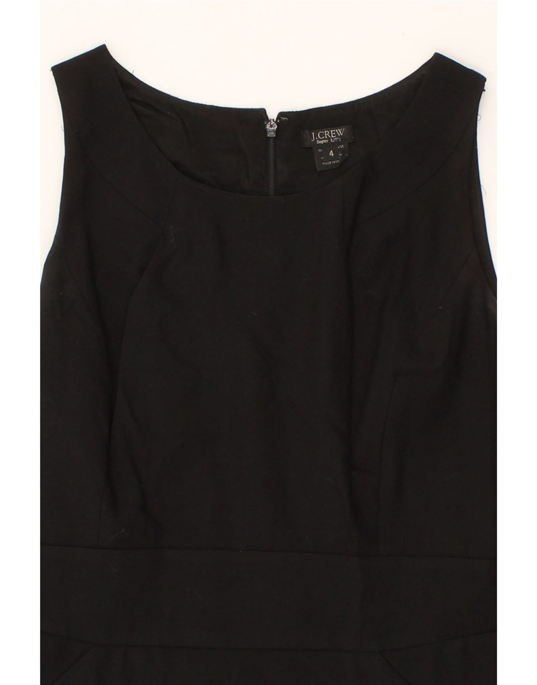 J. CREW Womens Sleeveless Sheath Dress US 4 Small Black Wool Vintage J. Crew and Second-Hand J. Crew from Messina Hembry 