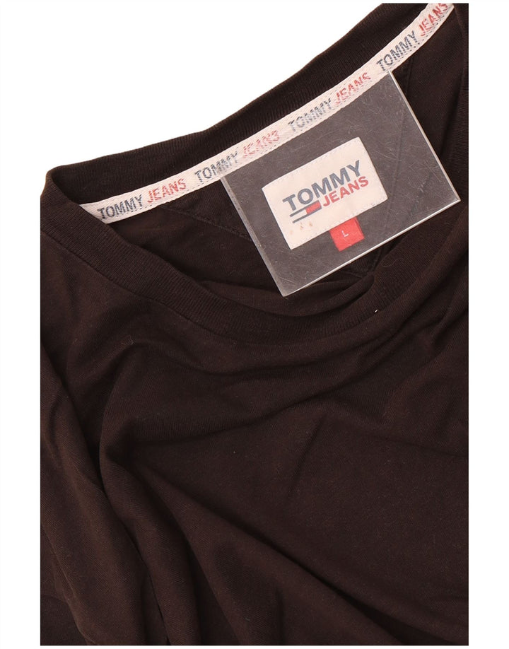 Tommy Hilfiger Mens Top Long Sleeve Large Brown