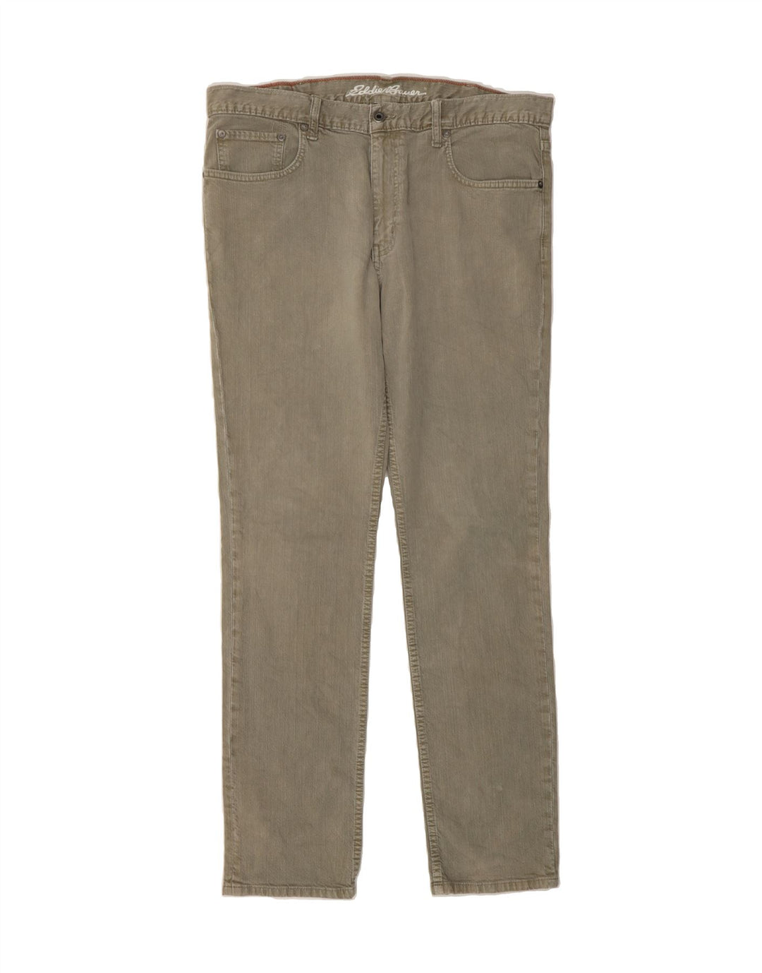 EDDIE BAUER Womens Slim Jeans W36 L34 Khaki Cotton Vintage Eddie Bauer and Second-Hand Eddie Bauer from Messina Hembry 