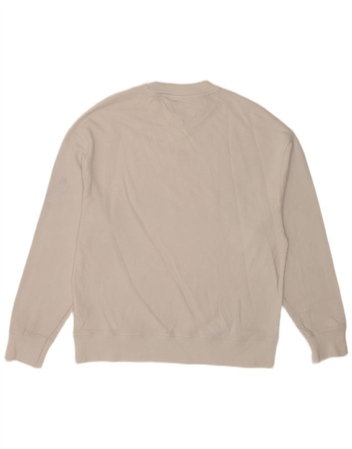 Tommy Hilfiger Herre Sweatshirt Jumper Medium Hvid Bomuld