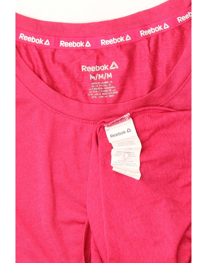Reebok Camiseta Mujer Top UK 44 Poliéster Rosa Medio