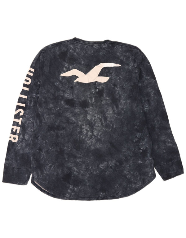 Hollister muška grafička majica s dugim rukavima XL, crna kravata, pamuk
