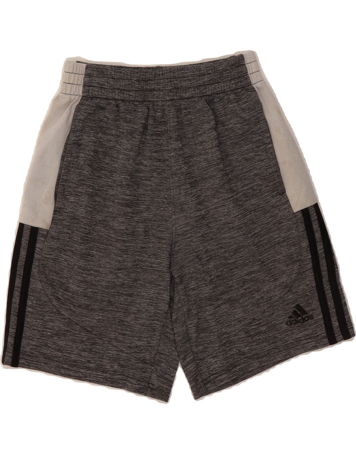ADIDAS Boys Sport Shorts 10-11 Years Medium Grey Colourblock Polyester Vintage Adidas and Second-Hand Adidas from Messina Hembry 