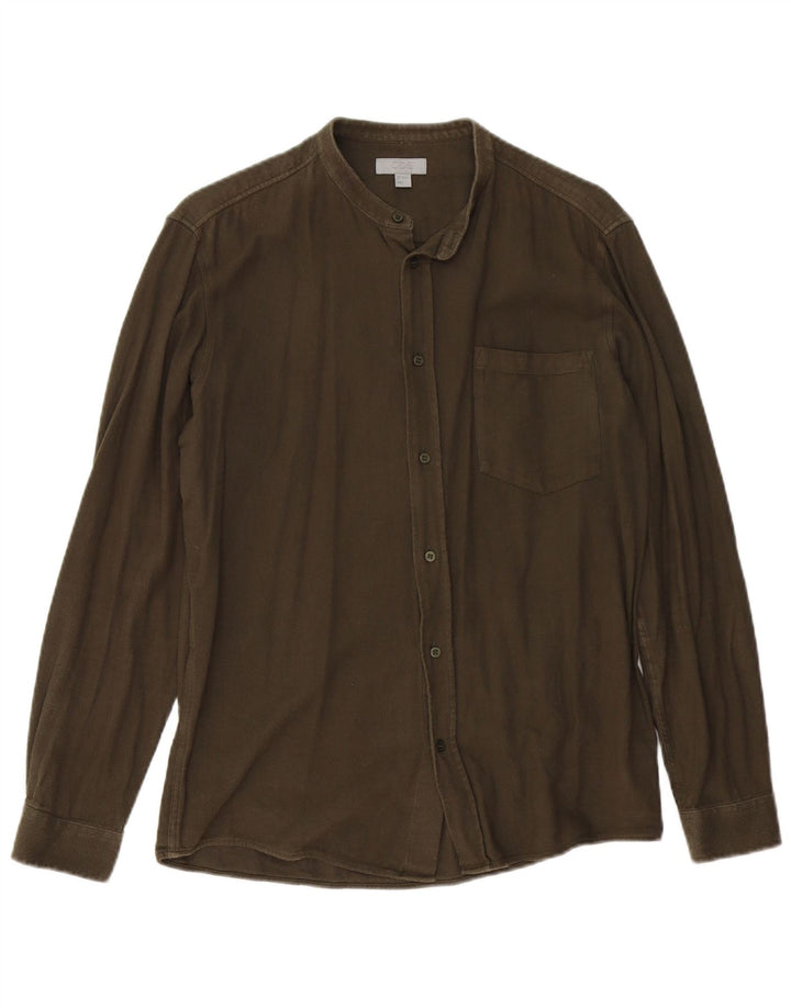 Camicia Cos da uomo piccola in cotone kaki