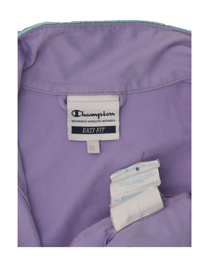 CHAMPION Womens Oversized Tracksuit Top Jacket UK 18 XL Purple Polyester Vintage Champion and Second-Hand Champion from Messina Hembry 