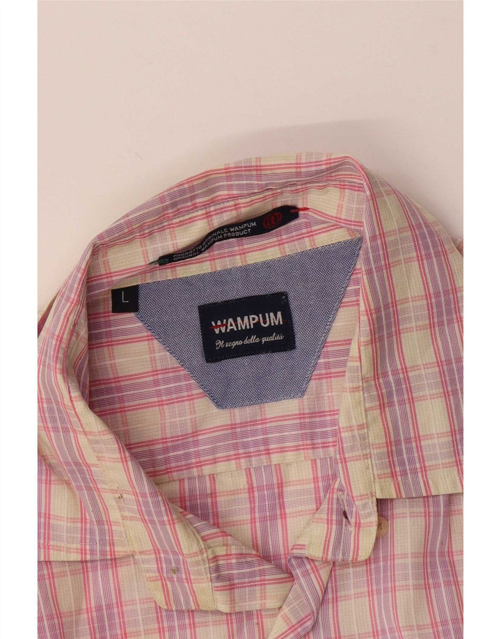 Chemise Homme Wampum Grand Carreau Rose