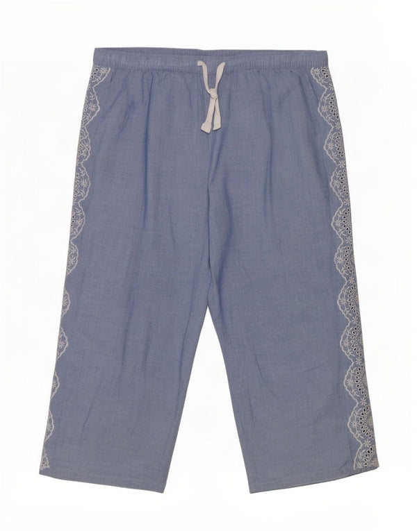 Pantaloni Capri pentru femei Marks & Spencer lenjerie de dormit pentru femei UK 14 Large W34 L22 Blue