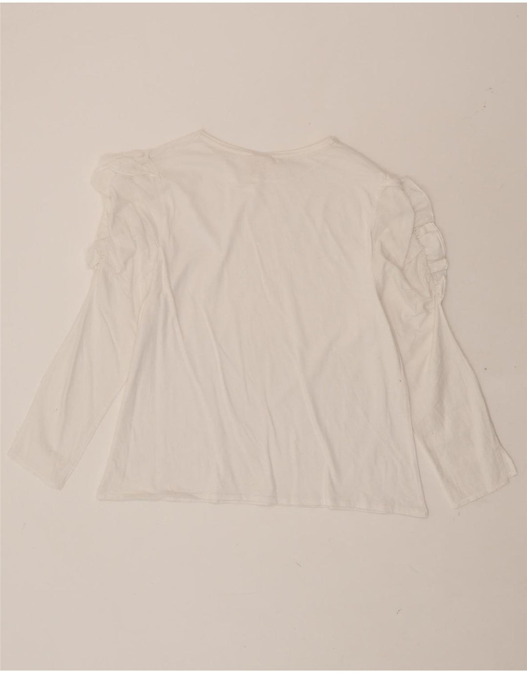 ZARA Girls Top Long Sleeve 13-14 Years White Vintage Zara and Second-Hand Zara from Messina Hembry 
